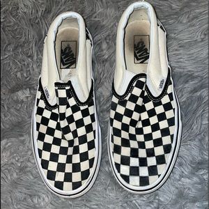 Woman’s checkered Vans